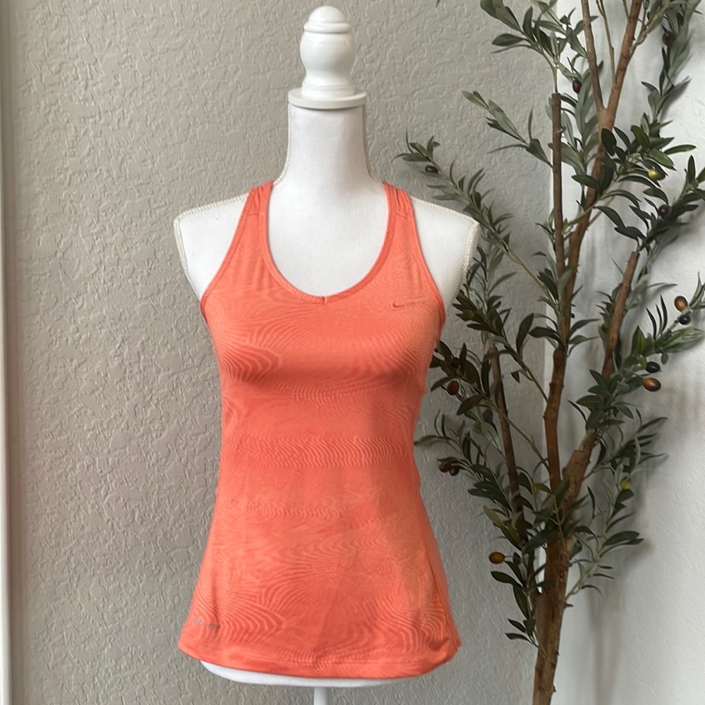 Women’s Classic Racerback Dri Fit Athletic Tank in Orange Size Medium